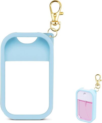 VANEST Silicone Case Compatible with Touchland Hand Sanitizer Spray, Protective Case with Keychain for Power Mist and Glow Mist 1 fl oz, Hand Sanitizer Spray Accessory (Pink, 1 Pack) in Saudi Arabia