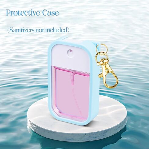 VANEST Silicone Case Compatible with Touchland Hand Sanitizer Spray, Protective Case with Keychain for Power Mist and Glow Mist 1 fl oz, Hand Sanitizer Spray Accessory (Pink, 1 Pack) in Saudi Arabia