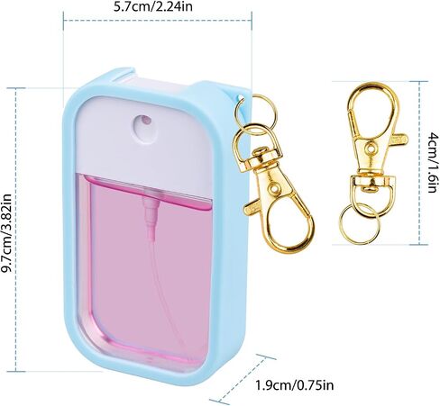 VANEST Silicone Case Compatible with Touchland Hand Sanitizer Spray, Protective Case with Keychain for Power Mist and Glow Mist 1 fl oz, Hand Sanitizer Spray Accessory (Pink, 1 Pack) in Saudi Arabia