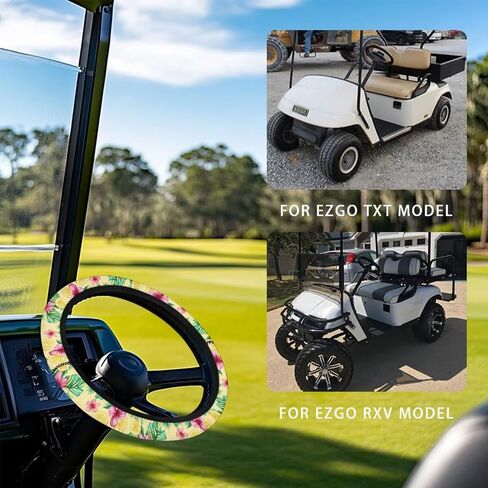 Black USA Flag Steering Wheel Cover Golf Cart Golf Golf Cart Steering Wheel Cart Accessories Club Car Anti-Slip Absorbing Sweat Car Decoration Warm in Winter Cool in Summer in Saudi Arabia