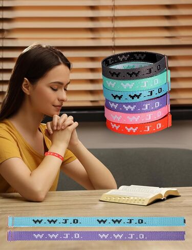30pcs أساور WWJD-ما الذي ستقوم به يسوع تعزيز أساور الإيمان المعدنية الآمنة للمقاطع المعدنية للرجال والنساء-9.8 بوصة سوار يسوع ملهمة in Kuwait