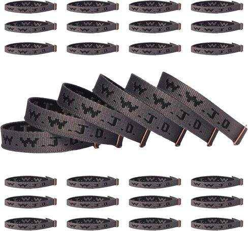 30pcs أساور WWJD-ما الذي ستقوم به يسوع تعزيز أساور الإيمان المعدنية الآمنة للمقاطع المعدنية للرجال والنساء-9.8 بوصة سوار يسوع ملهمة in Kuwait