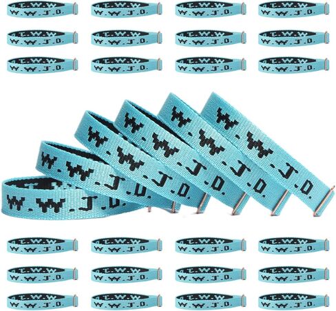 30PCS WWJD Bracelets-What Would Jesus Do-Upgraded Secure Metal Clasp-Christian Faith Bracelets for Men & Women-9.8 Inch Inspirational Jesus Bracelet in Kuwait