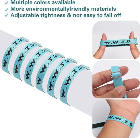 30PCS WWJD Bracelets-What Would Jesus Do-Upgraded Secure Metal Clasp-Christian Faith Bracelets for Men & Women-9.8 Inch Inspirational Jesus Bracelet in Kuwait