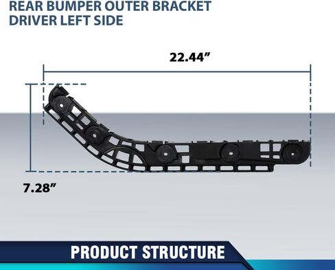 PIT66 Bumper Retainer Bracket Rear Passenger Side Compatible with Chevy Cruze 2011 2012 2013 2014 2015 2016 94833089, GM1143105 Black in Saudi Arabia