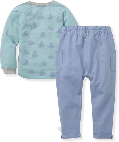 Burt's Bees Baby Baby Boys' Shirt and Pant Set, Top & Bottom Outfit Bundle, 100% Organic Cotton in Kuwait