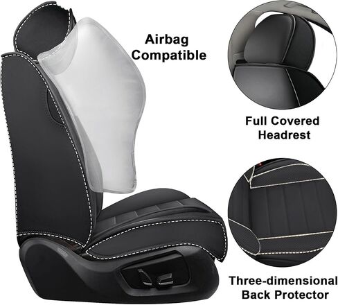 2 Seat Covers for Chevy Trailblazer 2021-2026 Breathable Car Seat Covers,Anti-Slip Waterproof Car Seat Protectors with Airbag,Automotive Vehicle Cushion with Storage Pockets (Standard,Black) in Saudi Arabia