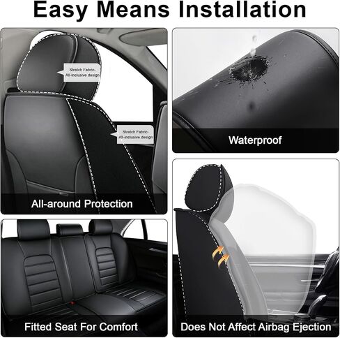 2 Seat Covers for Chevy Trailblazer 2021-2026 Breathable Car Seat Covers,Anti-Slip Waterproof Car Seat Protectors with Airbag,Automotive Vehicle Cushion with Storage Pockets (Standard,Black) in Saudi Arabia
