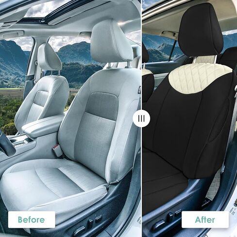 FH Group Custom Fit Car Seat Covers Specifically Made for 2019-2025 Nissan Altima, Rear Set Black Ultraflex Neoprene, 5 Seater Sedan Seat Covers, Nissan Accessories in Saudi Arabia