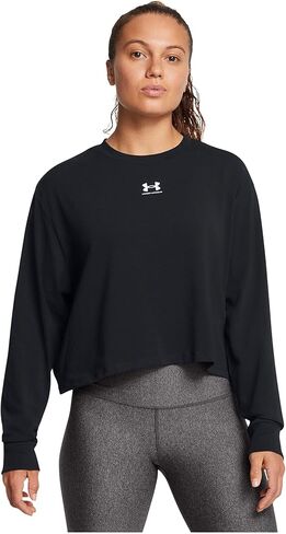 تحت درع منافسة المعايير المعيارية قميص طويل الأكمام ، أبيض/أسود in Kuwait