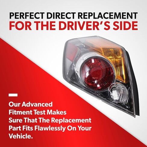 تجميع الضوء الذيل لعام 2007 2008 2009 2010 2012 2012 Nissan Altima Hybrid - Fits Side من Lights Tail Lights - يشمل ضوء الفرامل الخلفي الخلفي لمبة ، عدسة ، سكن in Saudi Arabia