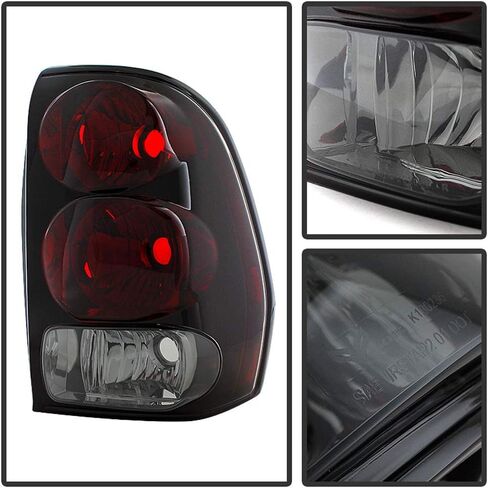 ACANII - For Red Smoked 2002-2009 Chevy Trailblazer Tail Lights Lamps Left+Right Replacement in Saudi Arabia