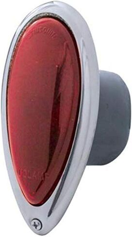 United Pacific A1060 Tail Light W/حافة الفولاذ المقاوم للصدأ لعام 1938-39 سيارة فورد ، مسحوق مغلف ، 12V 1157 Blub-عدسة زجاجية واحدة-وحدة واحدة in Saudi Arabia