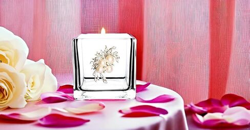 The Cearens 'Jewels Multi Stone Heart Jewled 4x4 Vase - هدية فريدة من نوعها للنساء ، عيد ميلاد ، لطيف ، ممتع ، غير مطلي ، مزخرف ، بلينغ ، مبهر ، رينستون in Kuwait