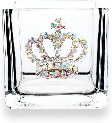 The Cearens 'Jewels Multi Stone Heart Jewled 4x4 Vase - هدية فريدة من نوعها للنساء ، عيد ميلاد ، لطيف ، ممتع ، غير مطلي ، مزخرف ، بلينغ ، مبهر ، رينستون in Kuwait