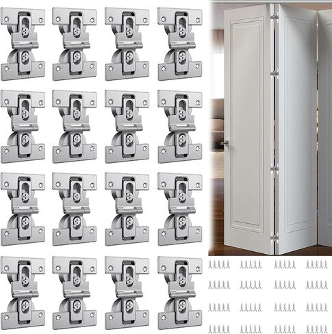 Pisman 180 Degree Adjustable Bifold Hinges,Closet Door Hinges, Bi Fold Door Hinges for Closet Bifold Doors and Bifold Door,Inner Door Hinges (2) in Saudi Arabia