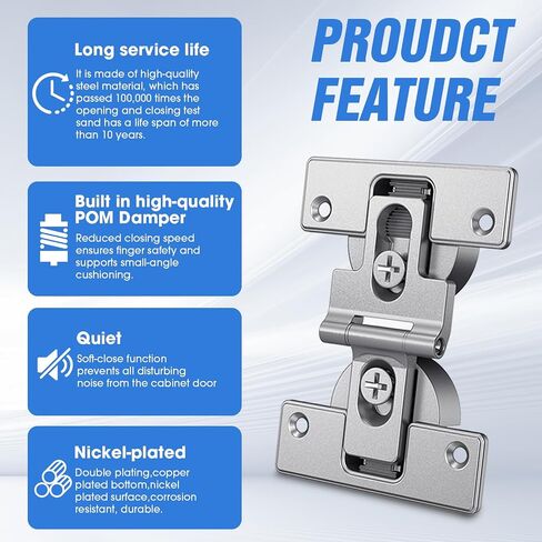 Pisman 180 Degree Adjustable Bifold Hinges,Closet Door Hinges, Bi Fold Door Hinges for Closet Bifold Doors and Bifold Door,Inner Door Hinges (2) in Saudi Arabia