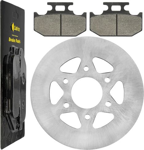 Caltric Rear Parking Brake Disc Rotor with Pads Compatible with Yamaha Rhino 700 Yxr700 4X4 2008-2013 in Saudi Arabia