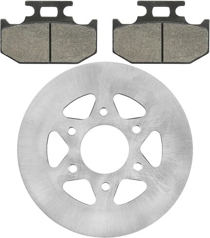 Caltric Rear Parking Brake Disc Rotor with Pads Compatible with Yamaha Rhino 700 Yxr700 4X4 2008-2013 in Saudi Arabia