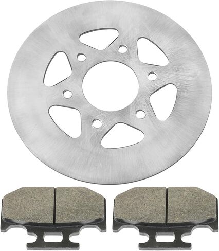 Caltric Rear Parking Brake Disc Rotor with Pads Compatible with Yamaha Rhino 700 Yxr700 4X4 2008-2013 in Saudi Arabia