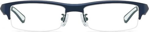 NoBlu Vision Sports Reading Glasses for Men,Half Glasses Frame Lightweight Al-Mg Metal Blue Light Computer Readers in Kuwait