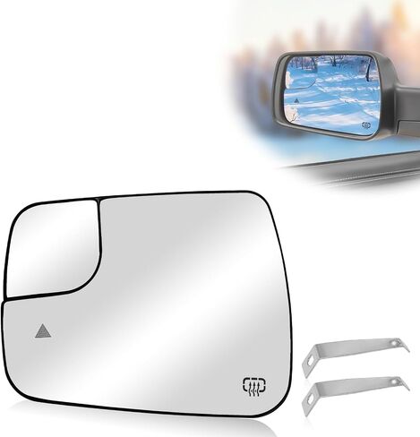 Driver Left Side Heated Mirror Glass Replacement for Dodge Ram 1500 2500 2019-2023, Side View Heated Convex Mirror Glass with BSD in Saudi Arabia