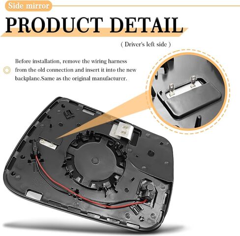 Driver Left Side Heated Mirror Glass Replacement for Dodge Ram 1500 2500 2019-2023, Side View Heated Convex Mirror Glass with BSD in Saudi Arabia
