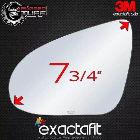 exctiveafit 8200L سائق الجانبي بديل الزجاج المتوافق مع 2012-2017 تويوتا كامري ، 2013-2018 تويوتا أفالون الجانبية الخلفية مرآة in Saudi Arabia