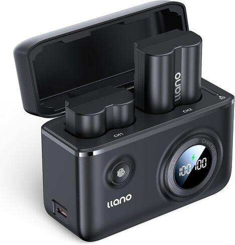 llano 2-Pack NP-W235 مجموعة بطاريات وشاحن مزدوج سريع لـ Fujifilm XT5، XT4، VG-XT4، XS20، GFX50S II، GFX100S، XH2، XH2S، أزرق in Kuwait