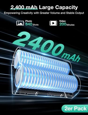 llano 2-Pack NP-W235 مجموعة بطاريات وشاحن مزدوج سريع لـ Fujifilm XT5، XT4، VG-XT4، XS20، GFX50S II، GFX100S، XH2، XH2S، أزرق in Kuwait