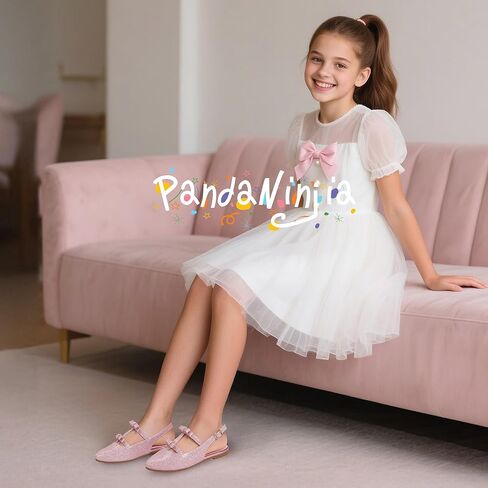 PANDANINJIA Girls Dress Shoes Sandals Pointed Toe Dress Sandals in Saudi Arabia