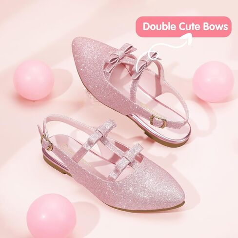PANDANINJIA Girls Dress Shoes Sandals Pointed Toe Dress Sandals in Saudi Arabia