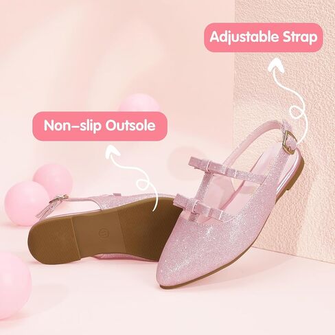 PANDANINJIA Girls Dress Shoes Sandals Pointed Toe Dress Sandals in Saudi Arabia
