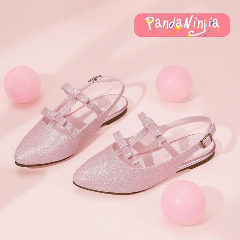 PANDANINJIA Girls Dress Shoes Sandals Pointed Toe Dress Sandals in Saudi Arabia