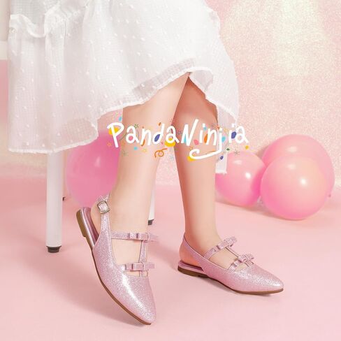 PANDANINJIA Girls Dress Shoes Sandals Pointed Toe Dress Sandals in Saudi Arabia