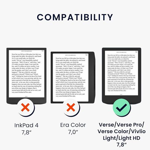 حافظة kwmobile متوافقة مع Pocketbook Verse/Verse Pro/Verse Color/Vivlio Light/Light HD - غطاء للقارئ الإلكتروني مع إغلاق مغناطيسي - رمادي in Saudi Arabia