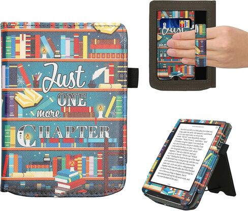 حافظة kwmobile متوافقة مع Pocketbook Verse/Verse Pro/Verse Color/Vivlio Light/Light HD - غطاء للقارئ الإلكتروني مع إغلاق مغناطيسي - رمادي in Saudi Arabia