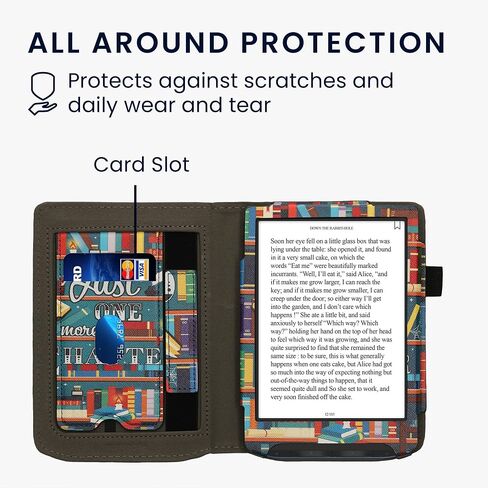 حافظة kwmobile متوافقة مع Pocketbook Verse/Verse Pro/Verse Color/Vivlio Light/Light HD - غطاء للقارئ الإلكتروني مع إغلاق مغناطيسي - رمادي in Saudi Arabia