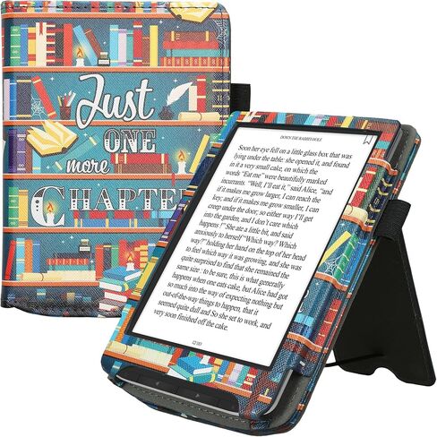حافظة kwmobile متوافقة مع Pocketbook Verse/Verse Pro/Verse Color/Vivlio Light/Light HD - غطاء للقارئ الإلكتروني مع إغلاق مغناطيسي - رمادي in Saudi Arabia