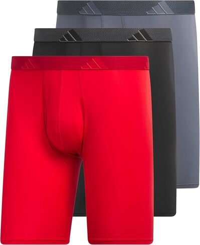 adidas Men's Performance 3-Pack Long Boxer Brief, Underwear Boxer Briefs - 3-Pack Long Men's Underwear Pack in Saudi Arabia