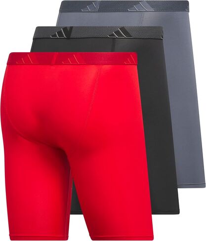 adidas Men's Performance 3-Pack Long Boxer Brief, Underwear Boxer Briefs - 3-Pack Long Men's Underwear Pack in Saudi Arabia