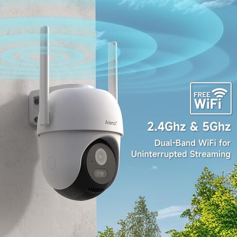 كاميرا Arenti Security Camera في الهواء الطلق ، 24/7 كاميرا مراقبة تسجيل للأمن المنزلي ، واي فاي 5 جيجا هرتز/2.4 جيجا هرتز ، دورية منتظمة ، دقة 2K 4MP ، 360 درجة PTZ تتبع الحركة (OP1) in Saudi Arabia