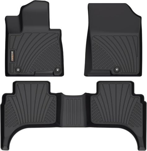Binmotor-All Weather Floor Mats for VW Atlas Cross Sport(5 Passenger Models Only) 2020-2025, Full Set Car Mats TPE Material, Heavy Duty Car Floor Liners Guard Black Atlas Cross Sport Accessories in Kuwait