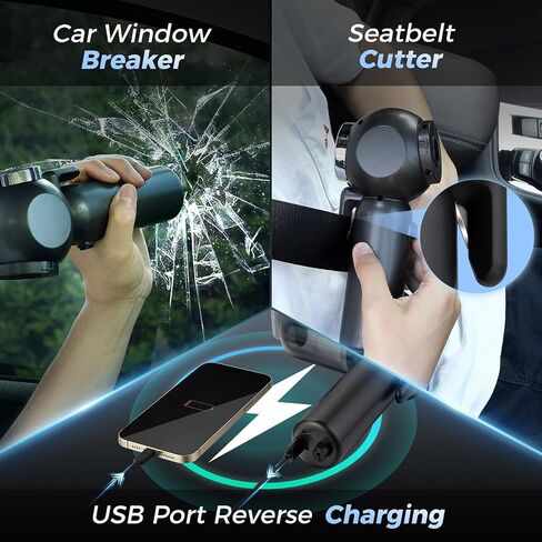 Handheld Car Vacuum Cleaner, 6 in 1 Multi-Function Cordless Small Vacuum, 17000PA Adjustable Portable with Brushless Motor for Inflation, Dust Blowing, Suction for Car, Home, Office– All in One in Saudi Arabia