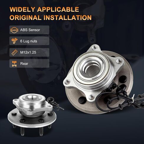 541001 Rear Wheel Hub and Bearing Assembly Compatible with 2003 2004 2005 2006 for Ford Expedition 2003-2006 for Lincoln Navigator 6 Lugs W/ABS 1pcs in Saudi Arabia