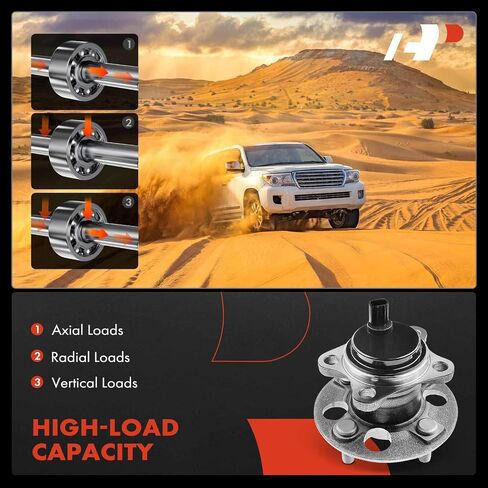 A-Premium 2 x Rear Wheel Bearing and Hub Assembly with ABS & 4-Lug Compatible with Toyota Yaris 2015 2016 2017 2018 in Saudi Arabia