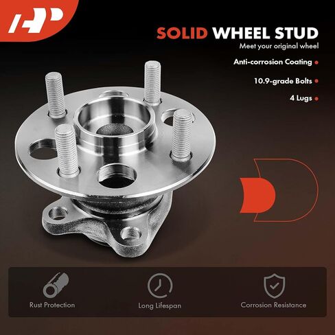 A-Premium 2 x Rear Wheel Bearing and Hub Assembly with ABS & 4-Lug Compatible with Toyota Yaris 2015 2016 2017 2018 in Saudi Arabia