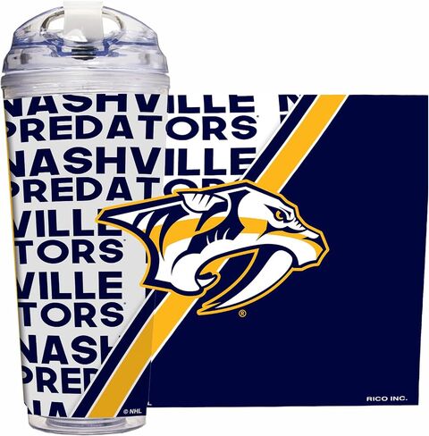 Rico Industries NHL Hockey Edmonton Oilers 24oz Acrylic Tumbler with Hinged Lid, Officially Licensed Double Wall Tumbler with Straw in Saudi Arabia