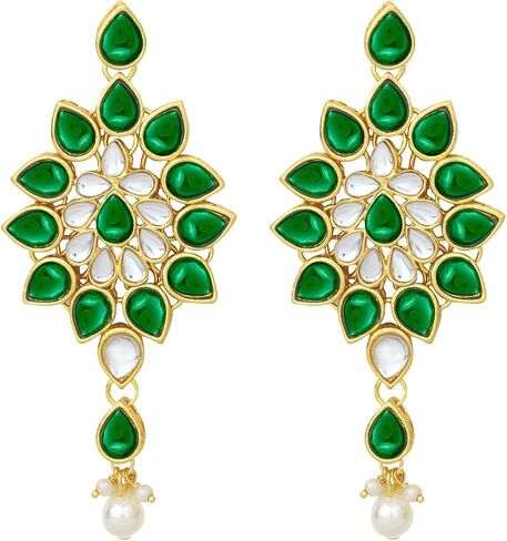Aheli Gold Plated Traditional Kundan Studded Choker Necklace Earring & Maangtikka Jewelry Set Gift for Women in Saudi Arabia