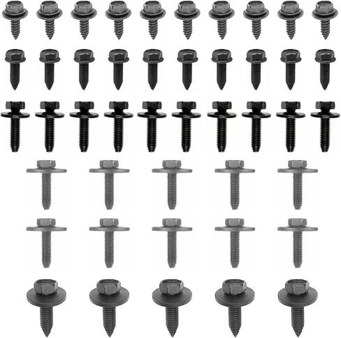 45-Piece M8-1.25, M6-1.00, M6.3-1.81 Interior | Exterior | Engine Bay | Body Bolts | OEM Hardware FITS: 1981+ Chevrolet, Buick, Oldsmobile, Pontiac, Cadillac, GMC, GM B,C, D, E, F, G, J, X, Y, Body in Saudi Arabia